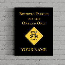 Cycopath Funny Road Sign for Cycle Lover T-Shirt メタルプリント