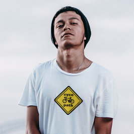 Cycopath Funny Road Sign for Cycle Lover T-Shirt Tシャツ