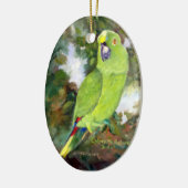Cydney黄色いNapedのオウム セラミックオーナメント (左)