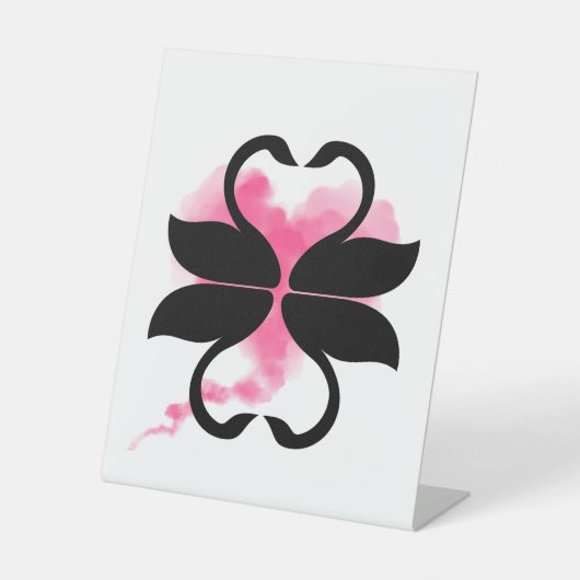 Cygnes amour Panneau sur pied 台座サイン (正面)