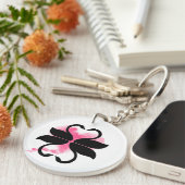 Cygnes amour Porte-clés en acrylique キーホルダー (正面右)