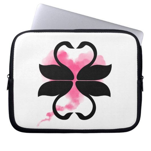  Cygnes Amour Sacs pour électronique ラップトップスリーブ (正面)