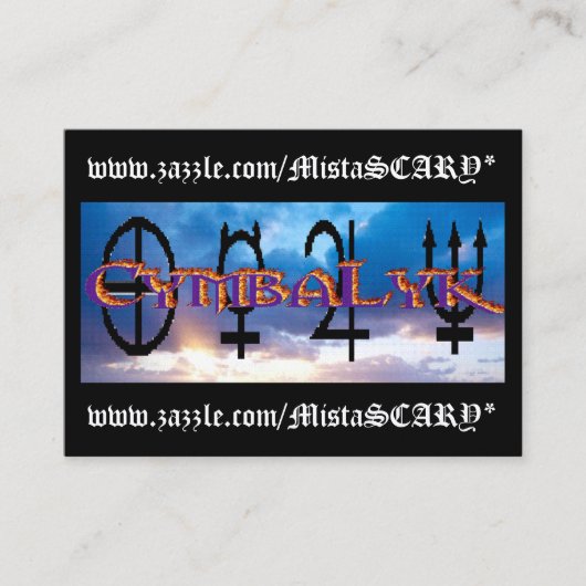CymbaLykの日没のロゴの名刺 名刺 (正面)