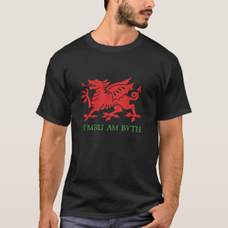 Cymru Am Byth Welsh Rugby Dragon Wales選手Prid Tシャツ