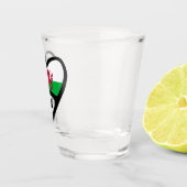 Cymru Wales国コードフラグハート ショットグラス (右)