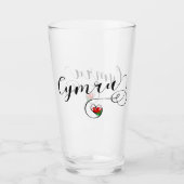 Cymru Wales国旗(ハート) タンブラーグラス (正面)