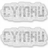 Cymru Wales Place names & Landmarks Word Art シール (正面)