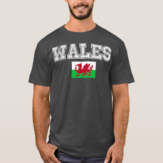 Cymru Welsh Wales Football Soccer Jersey Ball Tシャツ (正面)
