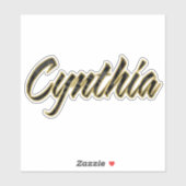 Cynthia black gold Lettering Aufkleber Sticker シール (シート)