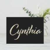 Cynthia white gold Handwriting Karte カード (スタンド正面)