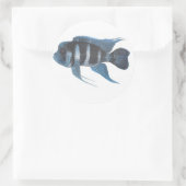 Cyphotilapiaのfrontosaのシクリッドのステッカー ラウンドシール (バッグ)