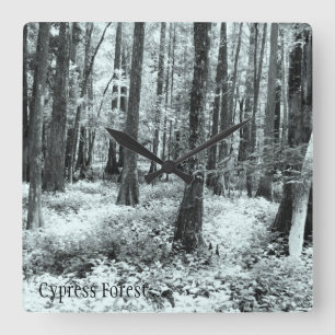 Cypressの森林柱時計 スクエア壁時計