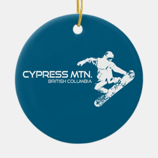 Cypress Mountain British Columbia Snowboarder セラミックオーナメント (正面)