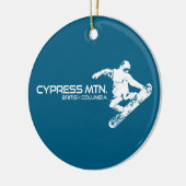 Cypress Mountain British Columbia Snowboarder セラミックオーナメント (左)