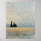 Cypress Trees on the Horizon Minimal Abstract Art ポスター (正面)