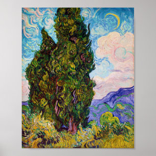 Cypresses, Van Gogh ポスター