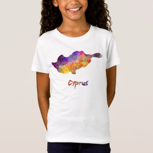Cyprus in watercolor tシャツ (正面)
