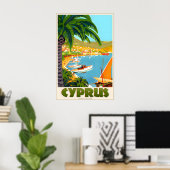Cyprus Middle East Mediterranean Travel Poster ポスター (ホームオフィス)