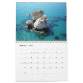 Cyprus sea calendar カレンダー (2月 2027)