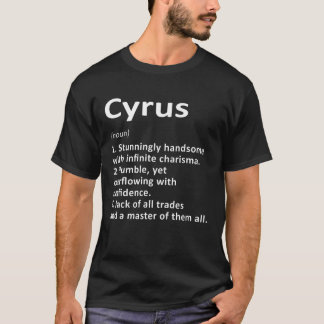 Cyrusの定義 名前入り 楽しい誕生日 tシャツ