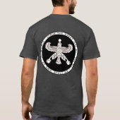 Cyrus素晴らしく黒く及び白いシールのワイシャツ Tシャツ (裏面)