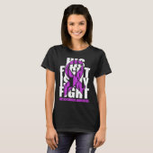 Cystic Fibrosis Awareness Month Purple Ribbon His  Tシャツ (正面フル)