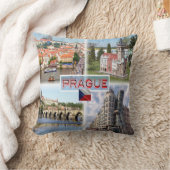 CZプラハ – キャッスルオールドタウンホール – チャールズ・ブリッジ クッション (ブランケット)