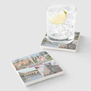 CZプラハ – キャッスルオールドタウンホール – チャールズ・ブリッジ ストーンコースター