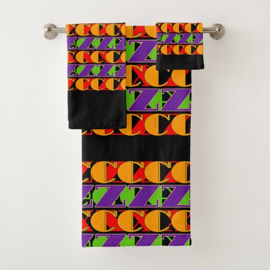 CZランダム文字 バスタオルセット (インサイチュ)