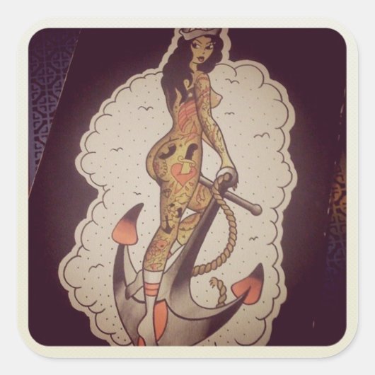 CZAのステッカー スクエアシール (正面)