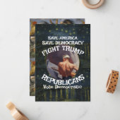 Czar Rue Liar Trump POTUS 愛国 MAGA列車 WH ノートカード (正面/裏面インサイチュ)