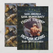 Czar Rue Liar Trump POTUS 愛国 MAGA列車 WH ノートカード (正面/裏面)