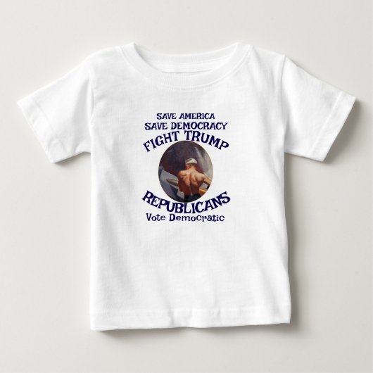 Czar Rue Liar Trump POTUS 愛国 MAGA列車 WH ベビーTシャツ (正面)