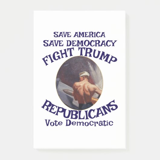 Czar Rue Liar Trump POTUS 愛国 MAGA列車 WH ポストイット (正面)