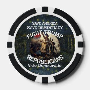 Czar Rue Liar Trump POTUS 愛国 MAGA列車 WH ポーカーチップ