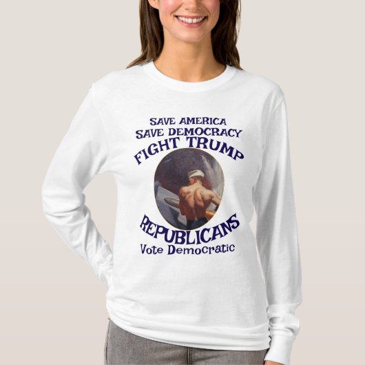 Czar Rue Liar Trump POTUS 愛国 MAGA列車 WH Tシャツ (正面)