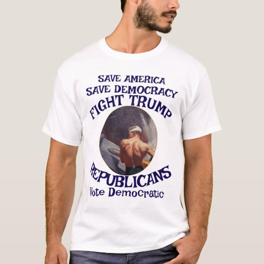 Czar Rue Liar Trump POTUS 愛国 MAGA 列車 WH Tシャツ (正面)