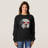 Czech Flag Bearded Collie Dog Czech Republic Pocke スウェットシャツ (正面フル)