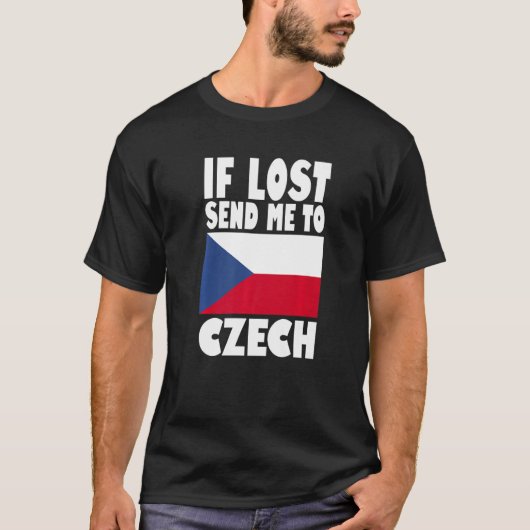 Czech Flag Design  If lost send me to Czech Premiu Tシャツ (正面)