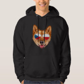 Czech Flag Finnish Spitz Dog Czech Republic Pocket パーカ (正面)