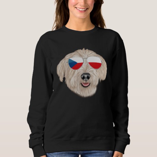 Czech Flag Glen of Imaal Terrier Dog Czech Republi スウェットシャツ (正面)