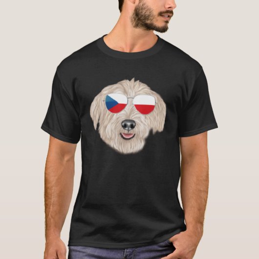 Czech Flag Glen of Imaal Terrier Dog Czech Republi Tシャツ (正面)