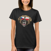 Czech Flag Leonberger Dog Czech Republic Pocket Tシャツ (正面)