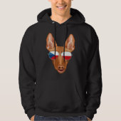 Czech Flag Pharaoh Hound Dog Czech Republic Pocket パーカ (正面)