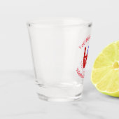 Czech Flag Red LOVE Personalized Text  ショットグラス (左)