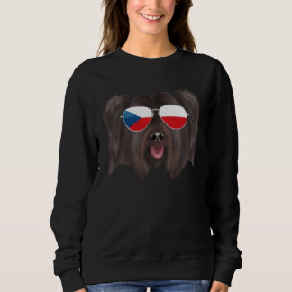 Czech Flag Skye Terrier Dog Czech Republic Pocket スウェットシャツ