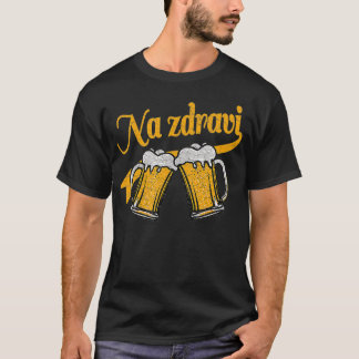 Czech Na Zdravi応援ビアマグ飲み物 Tシャツ