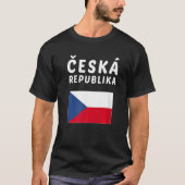 Czech Republic  Czech Flag souvenir Tシャツ (正面)