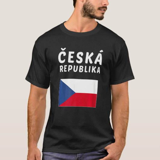 Czech Republic  Czech Flag souvenir Tシャツ (正面)