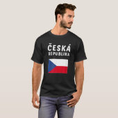 Czech Republic  Czech Flag souvenir Tシャツ (正面フル)